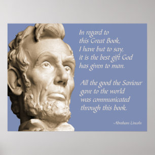 Lincoln Bible Quote Poster