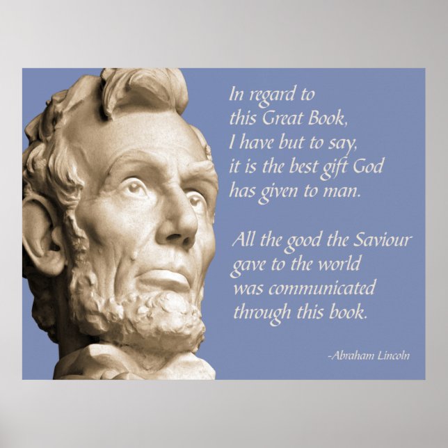 Lincoln Bible Quote Poster (Framsidan)
