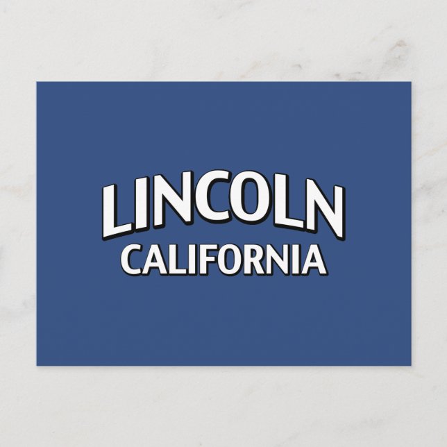 Lincoln California Vykort (Framsida)