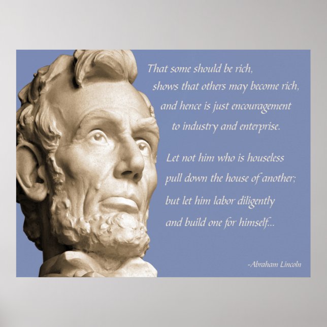 Lincoln Capitalism Quote Poster (Framsidan)