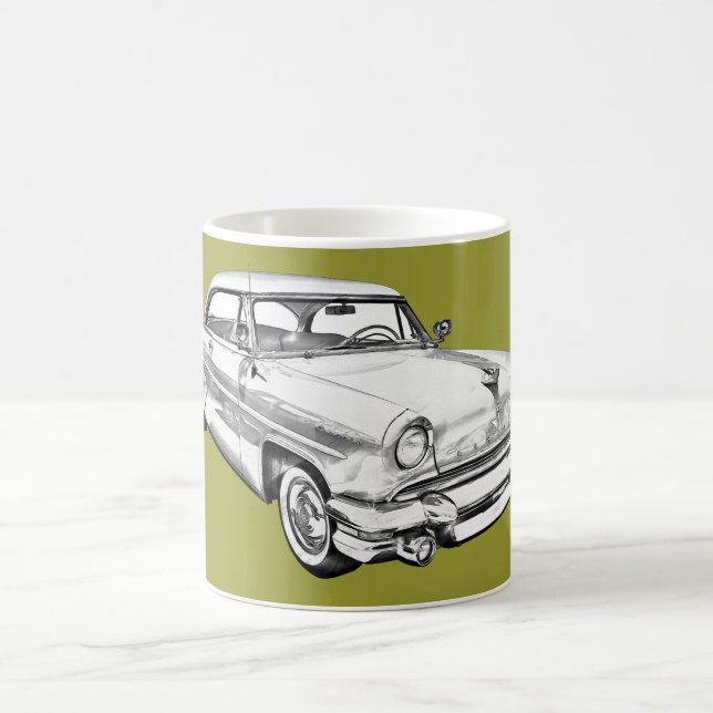 Lincoln Capri lyxig bilillustration 1955 Kaffemugg (Center)