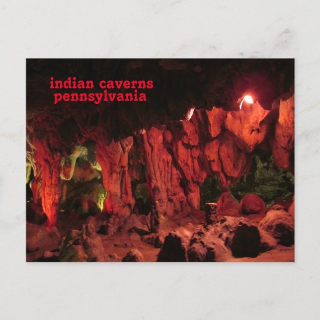 Lincoln Caverns, Pennsylvania Vykort (Framsida)