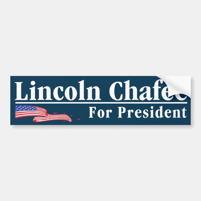 "Lincoln Chafee för president Bildekal (Framsidan)