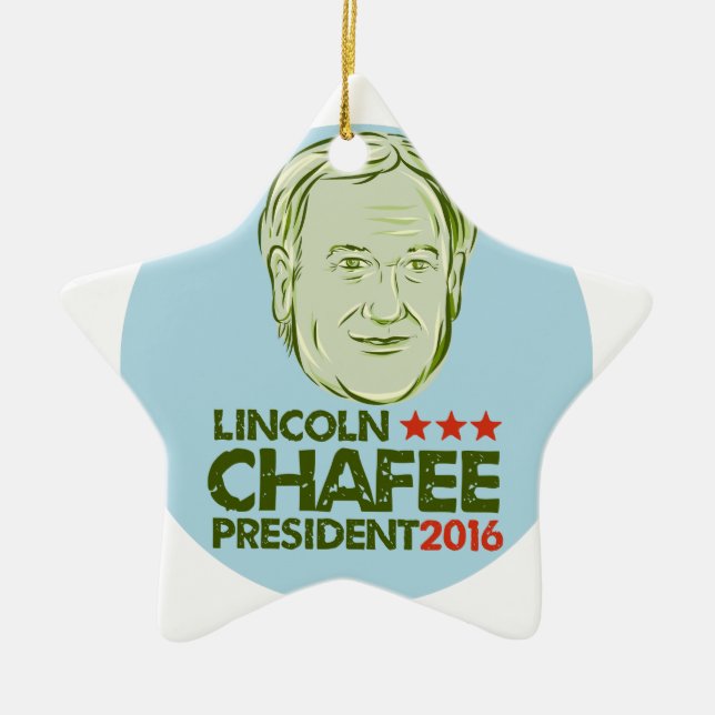 Lincoln Chafee president 2016 Julgransprydnad Keramik (Framsidan)