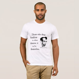 Lincoln citationstecken på frihet tee shirt