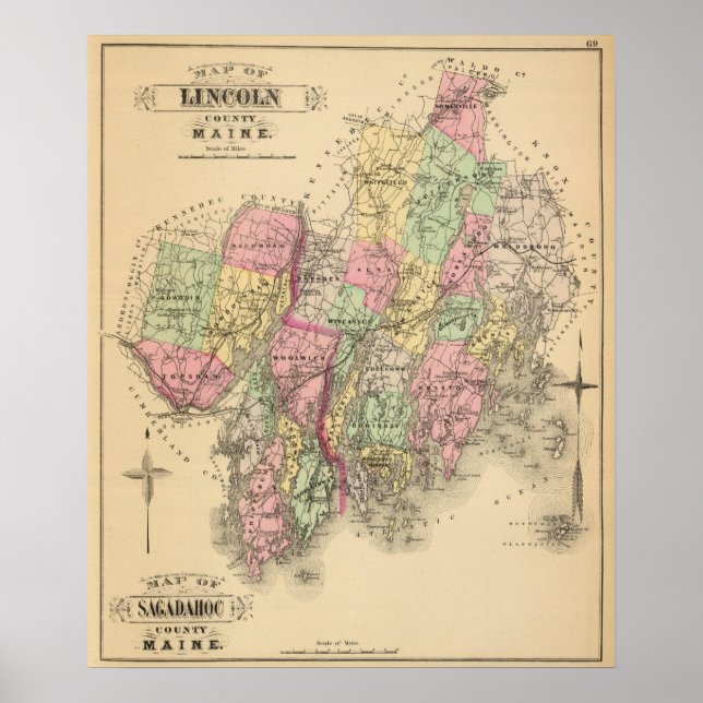 Lincoln Co, Sagadahoc Co Poster (Framsidan)