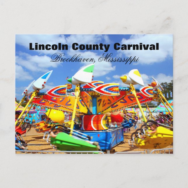 Lincoln County Carnival - Brookhaven, Mississippi Vykort (Framsida)