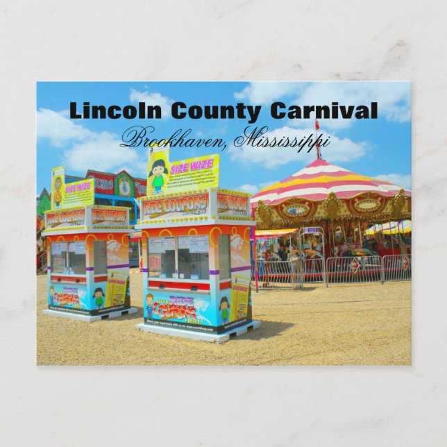 Lincoln County Carnival - Brookhaven, Mississippi Vykort (Framsida)