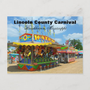 Lincoln County Carnival - Brookhaven, Mississippi Vykort