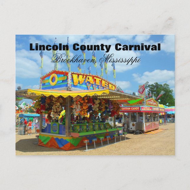 Lincoln County Carnival - Brookhaven, Mississippi Vykort (Framsida)