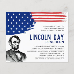 Lincoln Day Luncheon Fundraiser Event Inbjudan