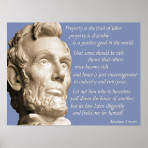 Lincoln egendomcitationstecken poster