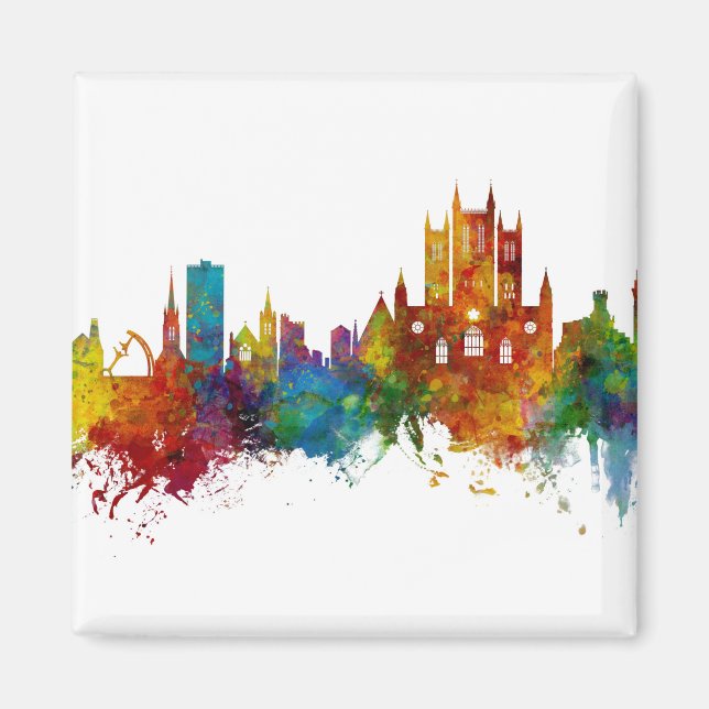 Lincoln England Skyline Magnet (Framsidan)