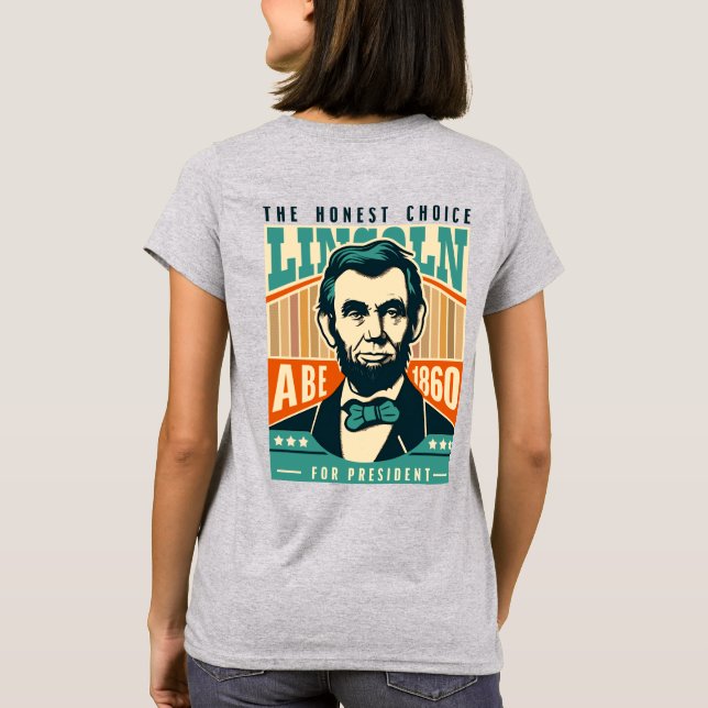 Lincoln för president - 1860 t shirt (Baksida)