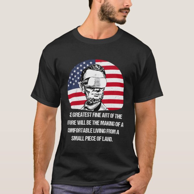 Lincoln Futuristiska Vr Fictional Quote T Shirt (Framsida)