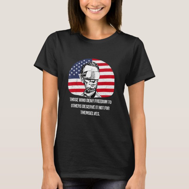 Lincoln Futuristiska VR Fictional Quote T Shirt (Framsida)