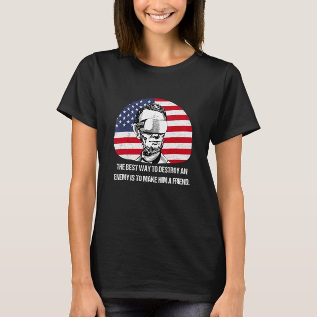 Lincoln Futuristiska VR Fictional Quote T Shirt (Framsida)