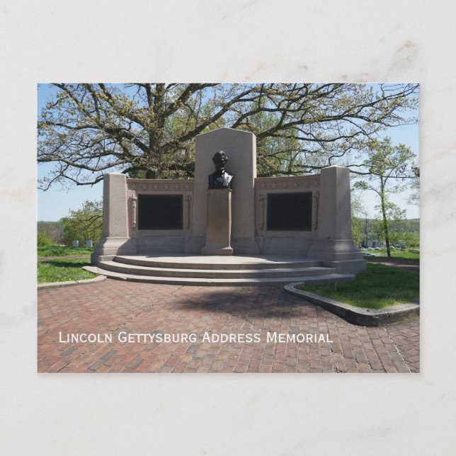 Lincoln Gettysburg Address-minnesmärket Vykort (Framsida)