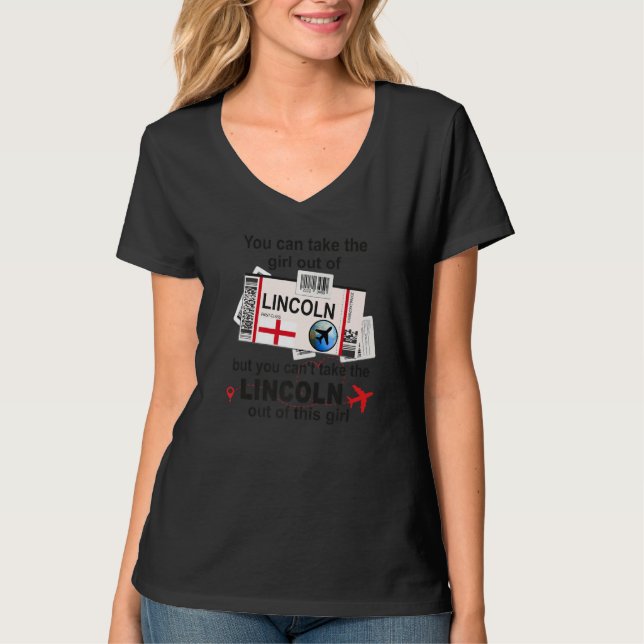 Lincoln Girl  Lincoln Boarding Pass  Lincoln T Shirt (Framsida)