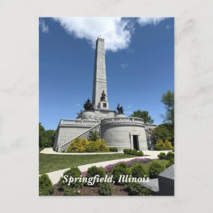 Lincoln Grav i Springfield, Illinois Helg Vykort
