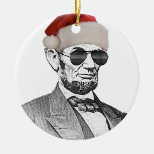 Lincoln hemlig Santa julgranprydnad Julgransprydnad Keramik (Framsidan)
