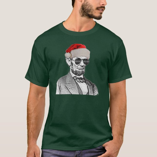 Lincoln hemlig Santa T-tröja Tee Shirt (Framsida)