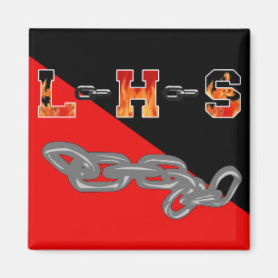 Lincoln High School Links Färg Magnet
