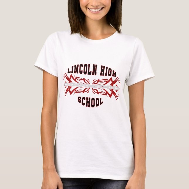 Lincoln High School Links Tribal Tee Shirt (Framsida)