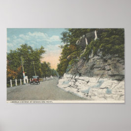 Lincoln Highway på Grandview Point-vykort Poster
