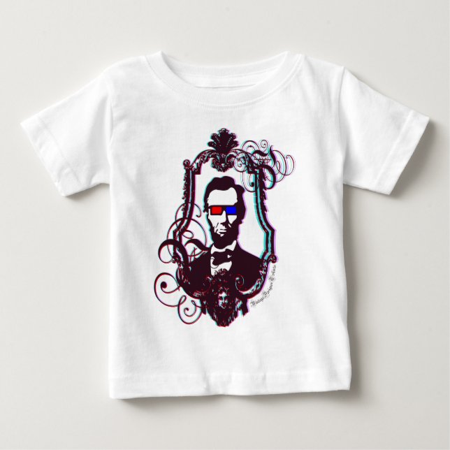 Lincoln i exponeringsglas 3D Tee (Framsida)
