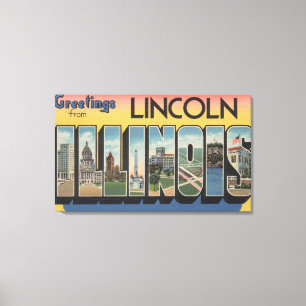 Lincoln Illinois - stora brevplatser Canvastryck