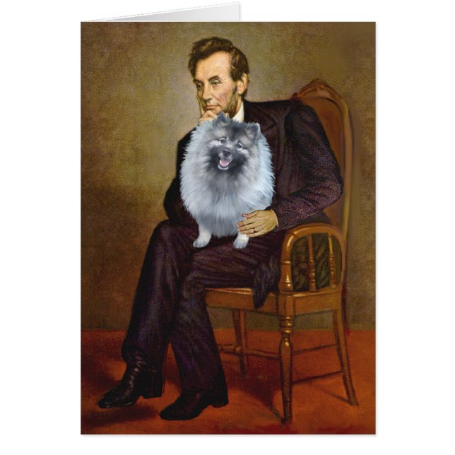 Lincoln - Keeshond (F) Hälsningskort (Framsidan)