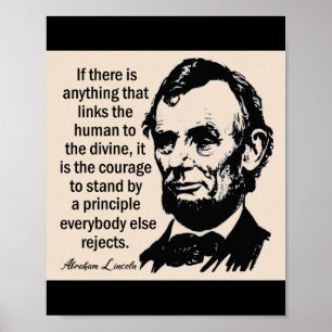 Lincoln Leadence Quote Poster