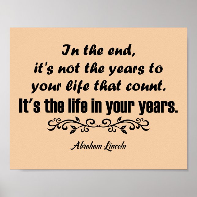Lincoln Life Quote Poster (Framsidan)