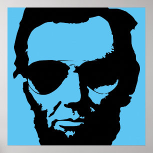 Lincoln med flygaresolglasögon (svarten) poster