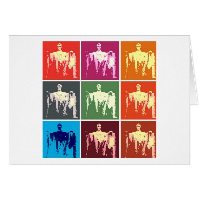 Lincoln Memorial Abstrakt Hälsningskort (Framsidan Horizontal)