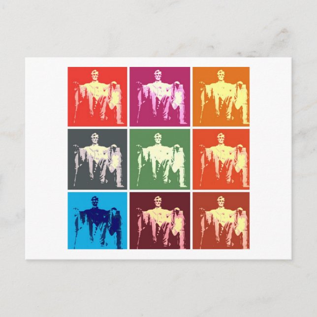 Lincoln Memorial Abstrakt Vykort (Framsida)