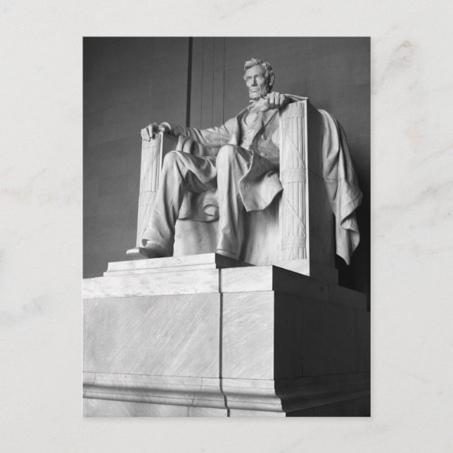 Lincoln Memorial B&W Hälsning vykort (Framsida)