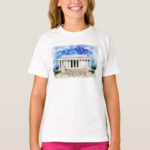 Lincoln Memorial-fasad i vattenfärg T Shirt