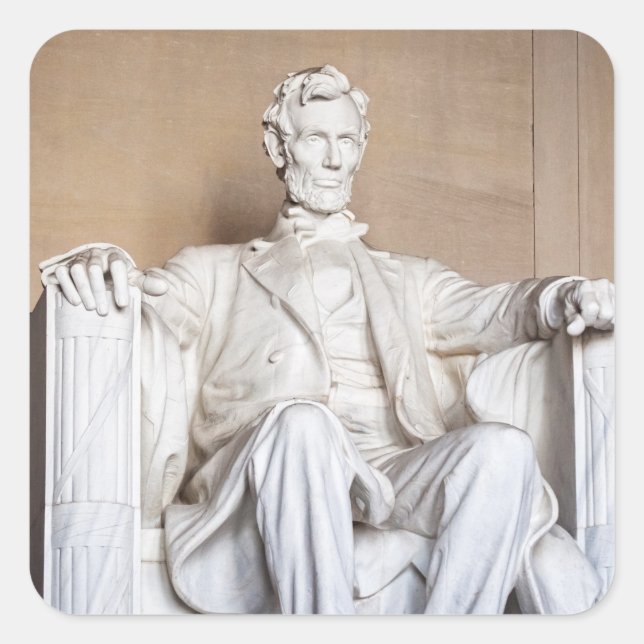 Lincoln Memorial Fyrkantigt Klistermärke (Framsida)