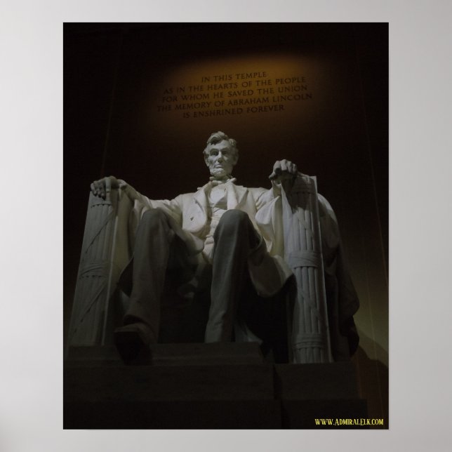 Lincoln Memorial på natten Poster (Framsidan)