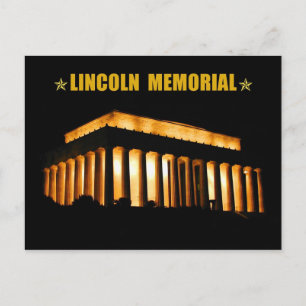 Lincoln Memorial på natten, Washington, D.C. Vykort