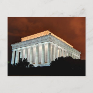 Lincoln Memorial på natten - Washington DC Vykort
