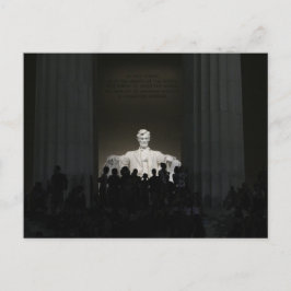 Lincoln Memorial på nattvykort Vykort