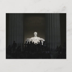 Lincoln Memorial på nattvykort Vykort