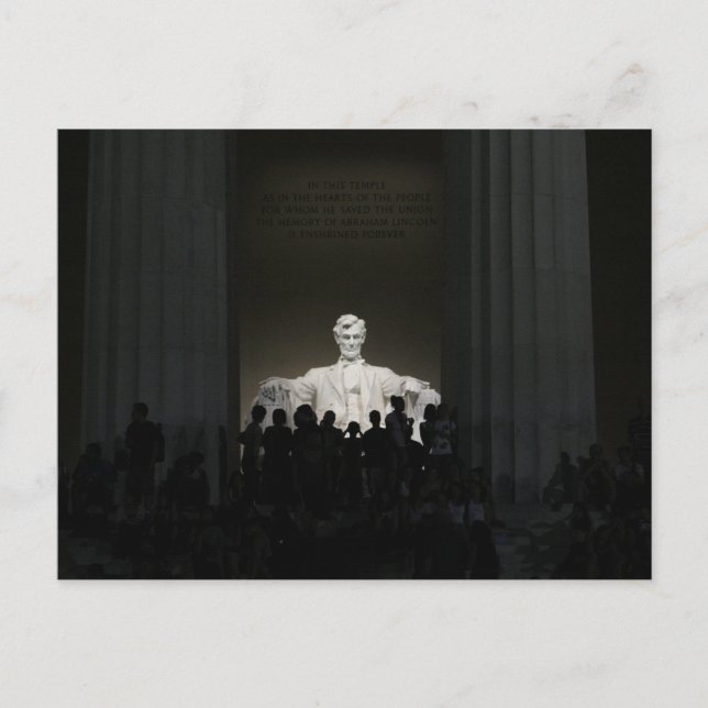 Lincoln Memorial på nattvykort Vykort (Framsida)