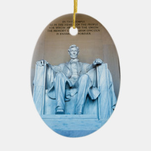 Lincoln Memorial skulpture Washington DC Julgransprydnad Keramik