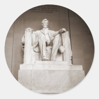 Lincoln Memorial Stickers Runt Klistermärke
