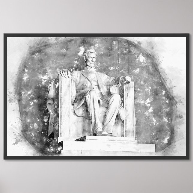 Lincoln Memorial, vattenfärg Fototryck (Skapare uppladdad)
