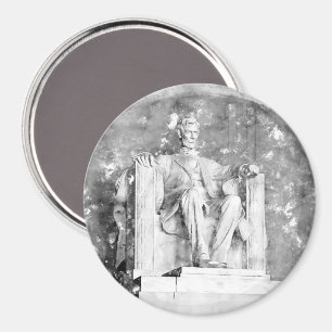 Lincoln Memorial, vattenfärg Magnet